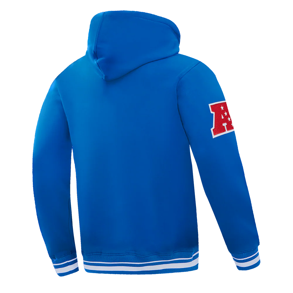 NFL BUFFALO BILLS LETTERMAN MEN'S PULL OVER HOODIE (ROYAL BLUE) - Image 4
