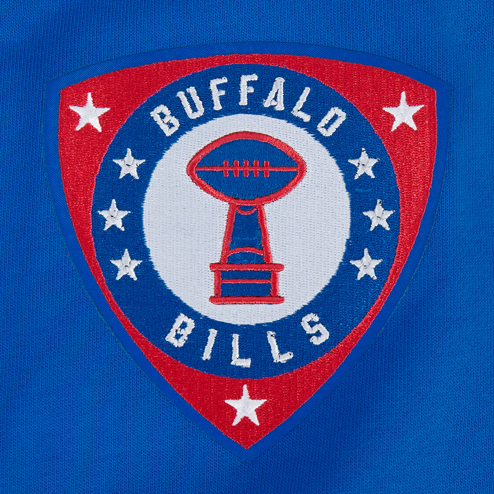 NFL BUFFALO BILLS LETTERMAN MEN'S PULL OVER HOODIE (ROYAL BLUE) - Image 6