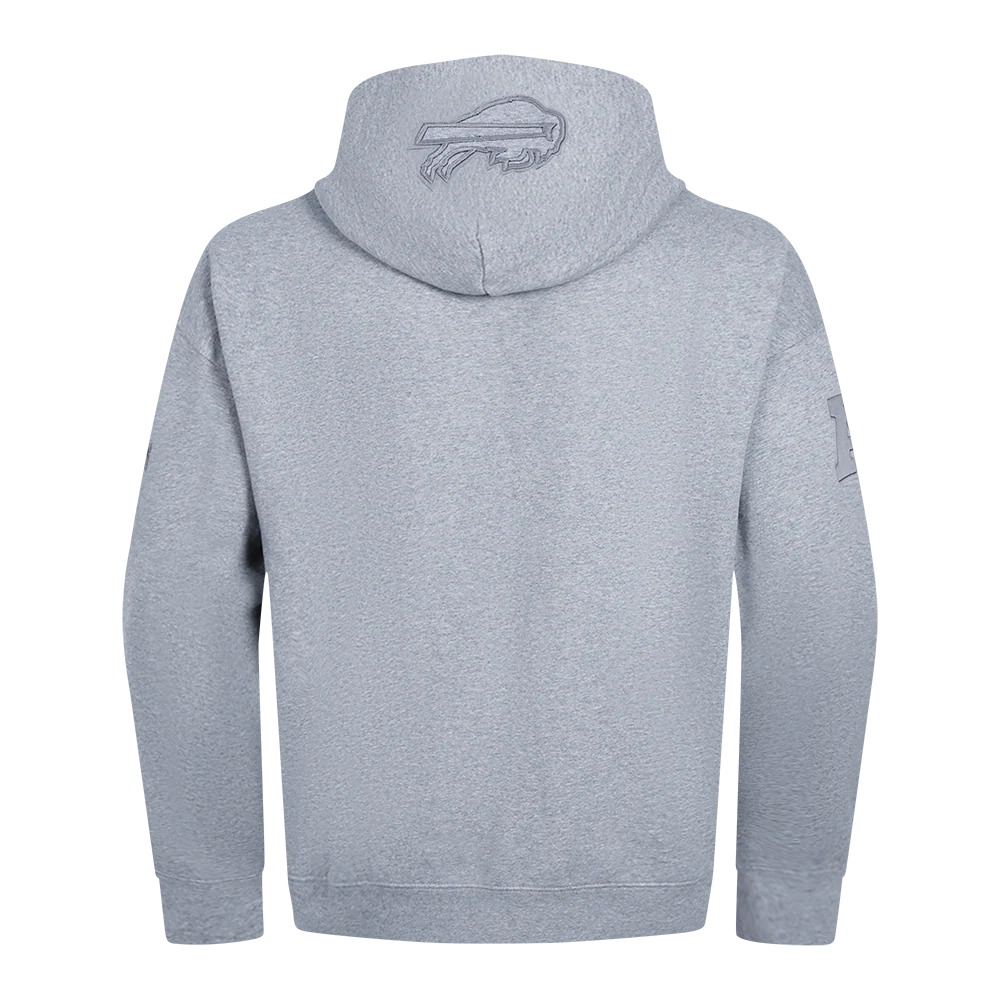 NFL BUFFALO BILLS NEUTRAL MEN'S DROP SHOULDER PO HOODIE (DARK HEATHER GRAY) - Image 3