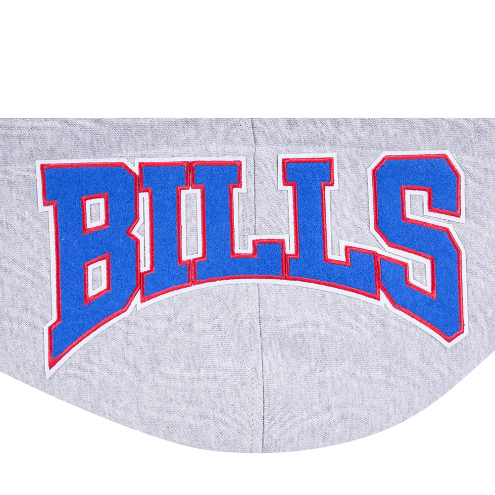 NFL BUFFALO BILLS CREST EMBLEM RIB FLC PO HOODIE (HEATHER GREY/ROYAL) - Image 6