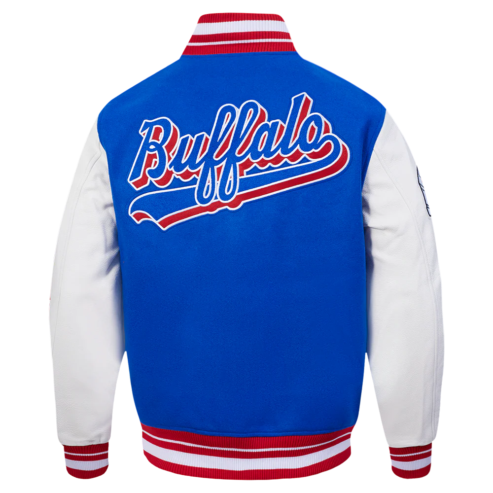 NFL BUFFALO BILLS SCRIPT TAIL MEN'S RIB WOOL VARSITY (ROYAL BLUE/RED) - Image 7