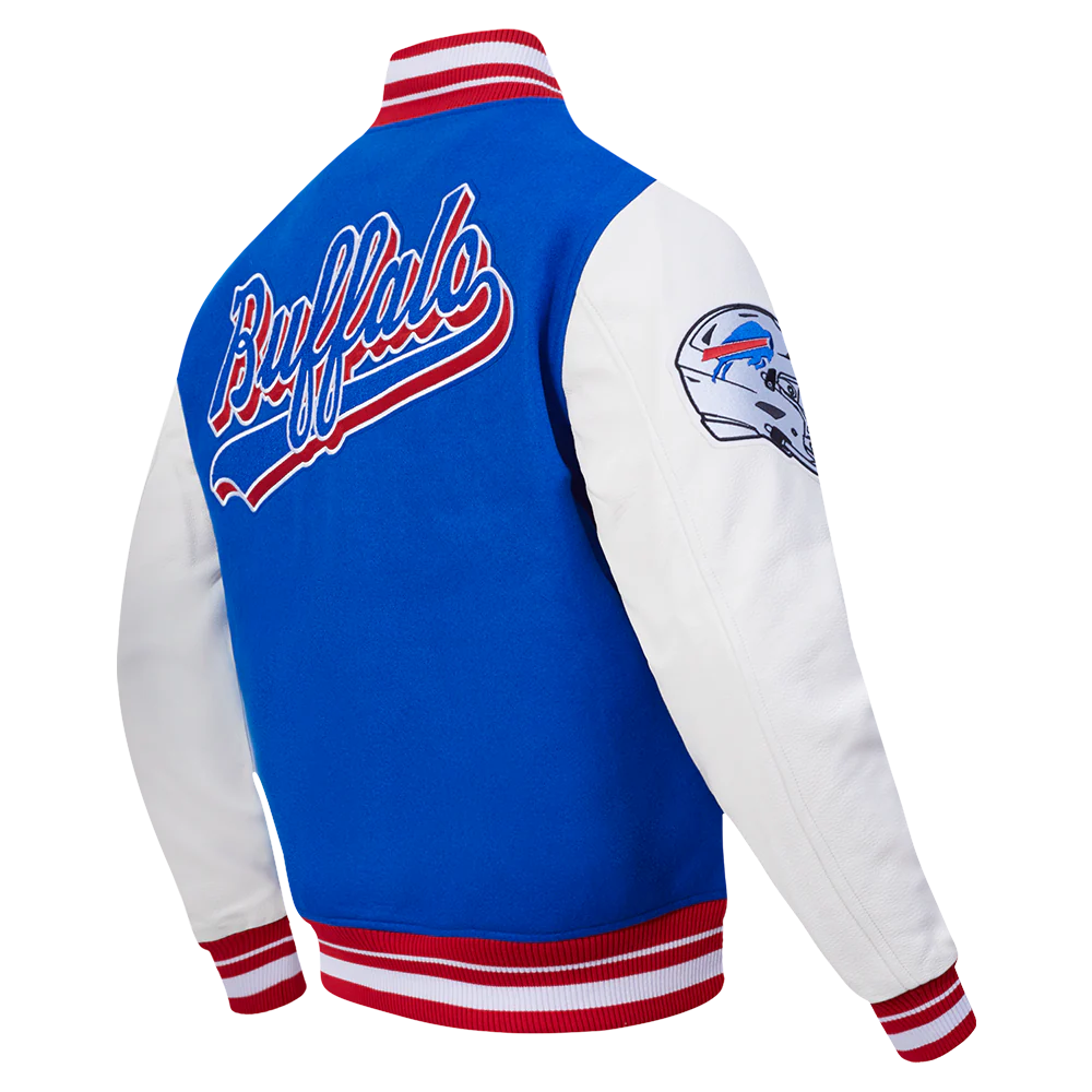 NFL BUFFALO BILLS SCRIPT TAIL MEN'S RIB WOOL VARSITY (ROYAL BLUE/RED) - Image 8