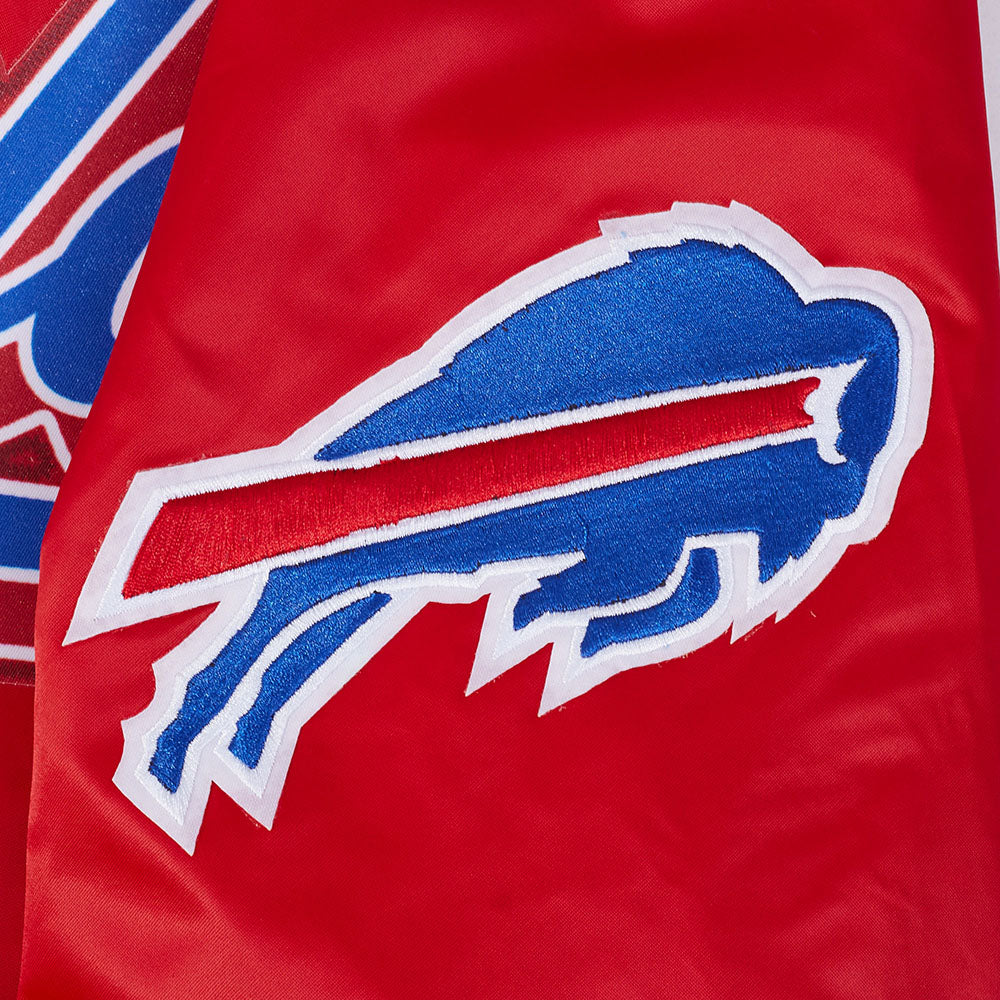 NFL BUFFALO BILLS SCRIPT TAIL MEN'S SATIN JACKET (RED) - Image 7
