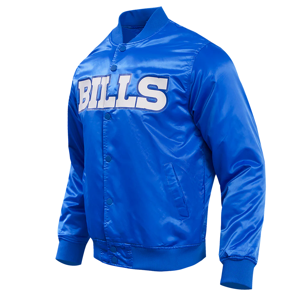 NFL BUFFALO BILLS BIG LOGO NO FILL MEN'S SATIN JACKET (ROYAL BLUE) - Image 2