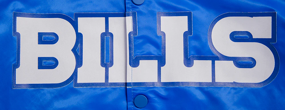 NFL BUFFALO BILLS BIG LOGO NO FILL MEN'S SATIN JACKET (ROYAL BLUE) - Image 6