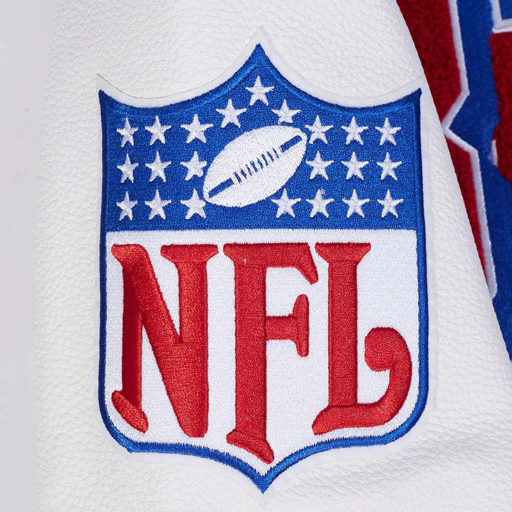 NFL BUFFALO BILLS BEST OF MEN'S RIB WOOL VARSITY JACKET (ROYAL BLUE/RED) - Image 16