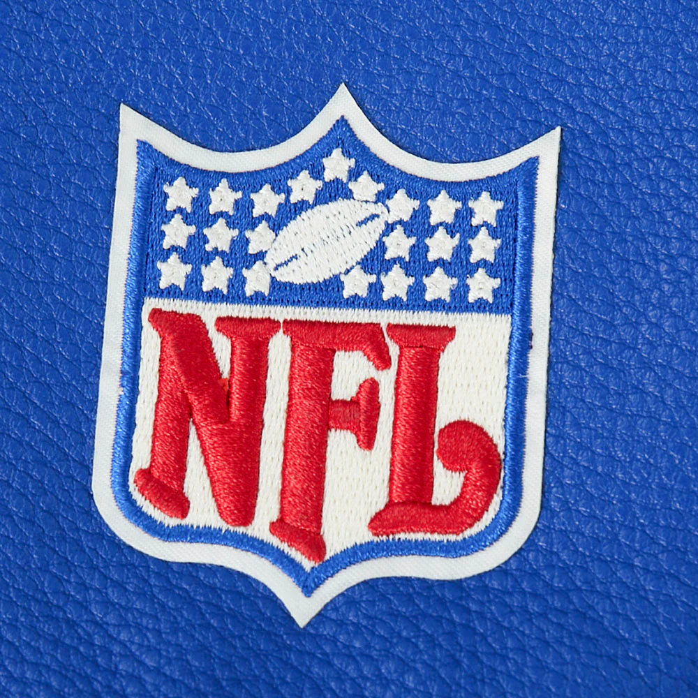 NFL BUFFALO BILLS MODERN ORIGINALS MEN'S RIB WOOL VARSITY JACKET (EGGSHELL/ROYAL BLUE) - Image 13