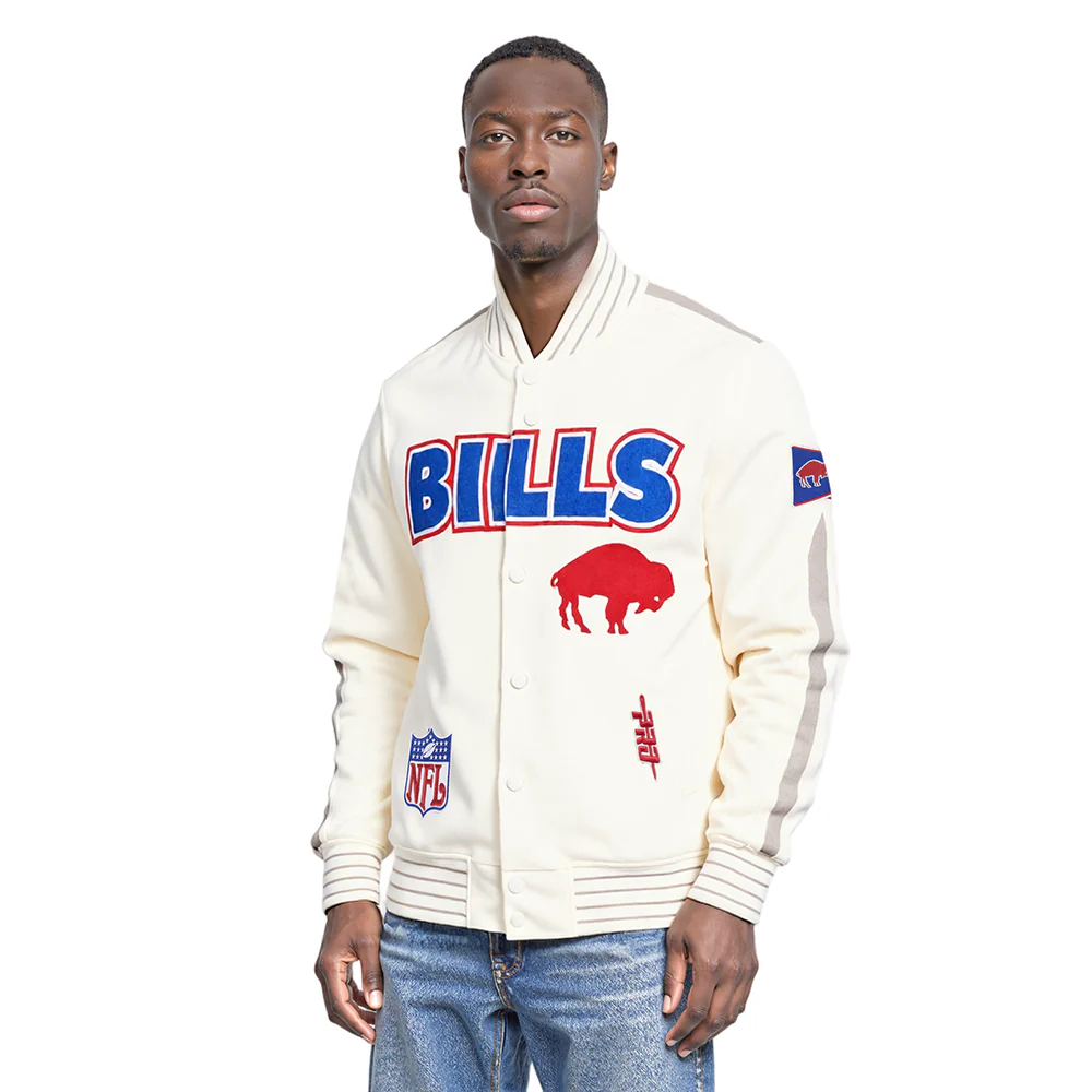 NFL BUFFALO BILLS PRO GAME DAY MEN'S RETRO JACKET (EGGSHELL/TAUPE/EGGSHELL) - Image 12