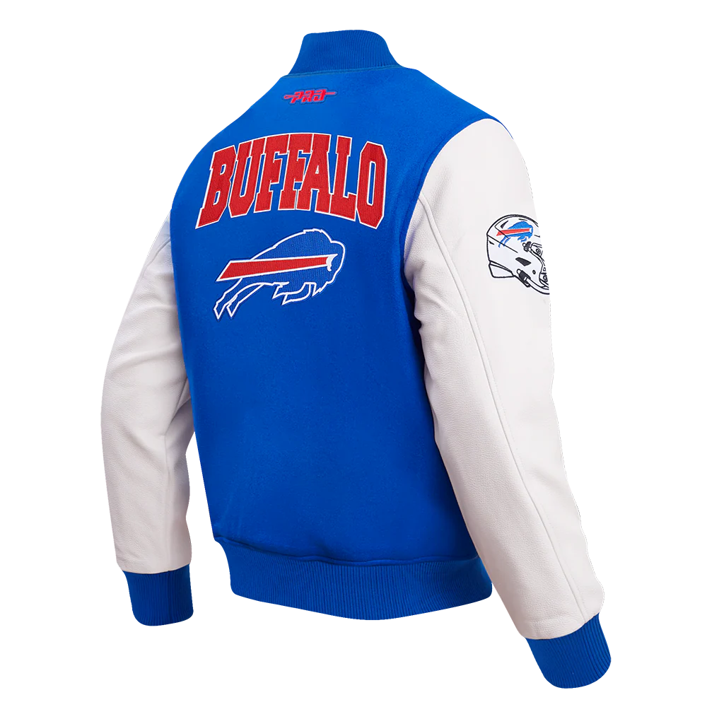 NFL BUFFALO BILLS CITY ARCH MEN'S WOOL VARSITY JACKET (ROYAL BLUE/WHITE) - Image 4