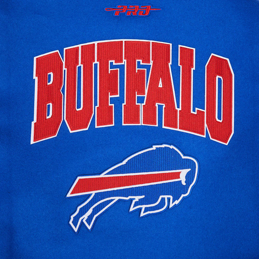 NFL BUFFALO BILLS CITY ARCH MEN'S WOOL VARSITY JACKET (ROYAL BLUE/WHITE) - Image 9