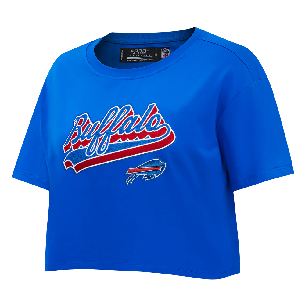 NFL BUFFALO BILLS SCRIPT TAIL WOMEN'S SJ BOXY TEE (ROYAL BLUE) - Image 4