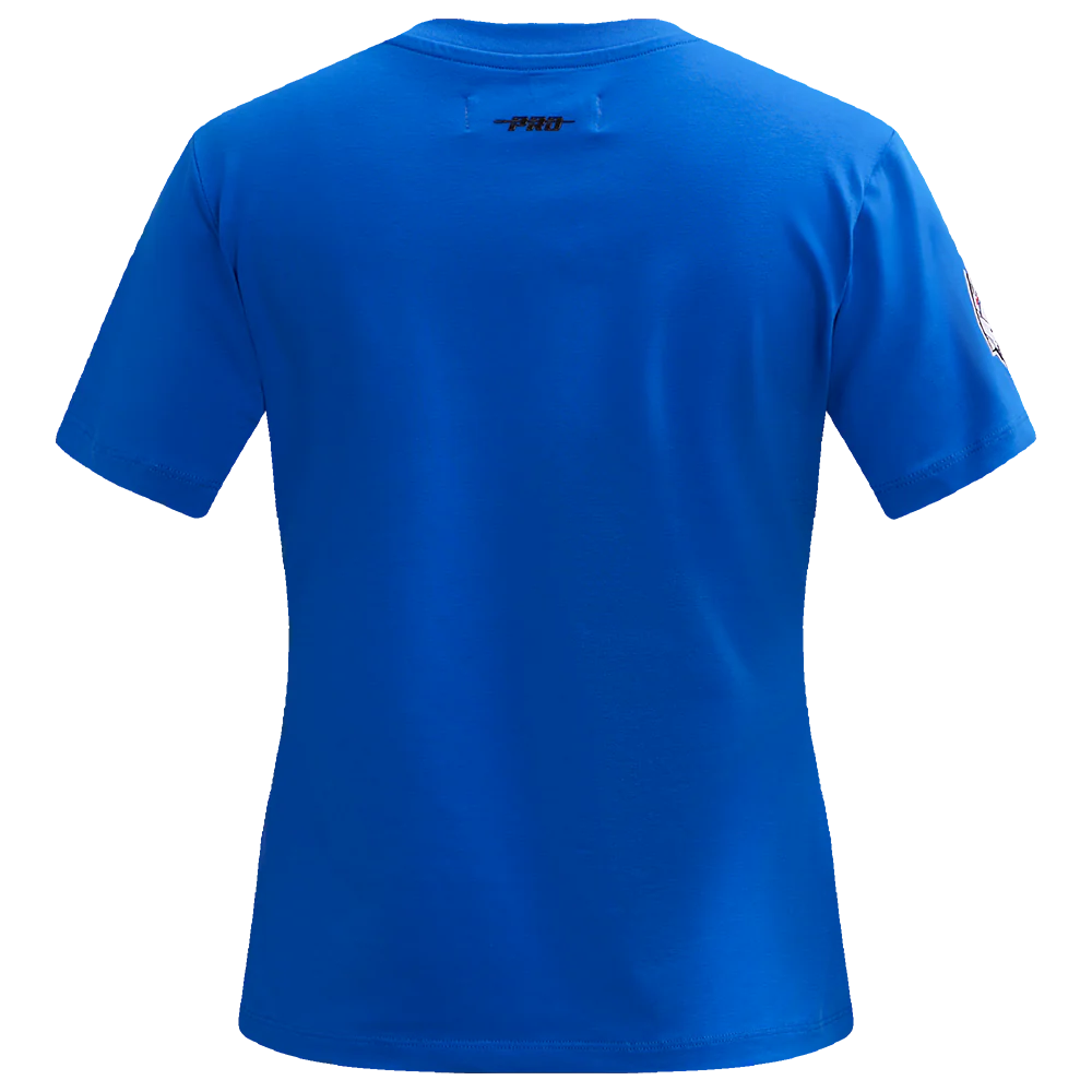 NFL BUFFALO BILLS CLASSIC SHORT SLEEVE WOMEN'S SINGLE JERSEY SLIM FIT TEE (ROYAL BLUE) - Image 4
