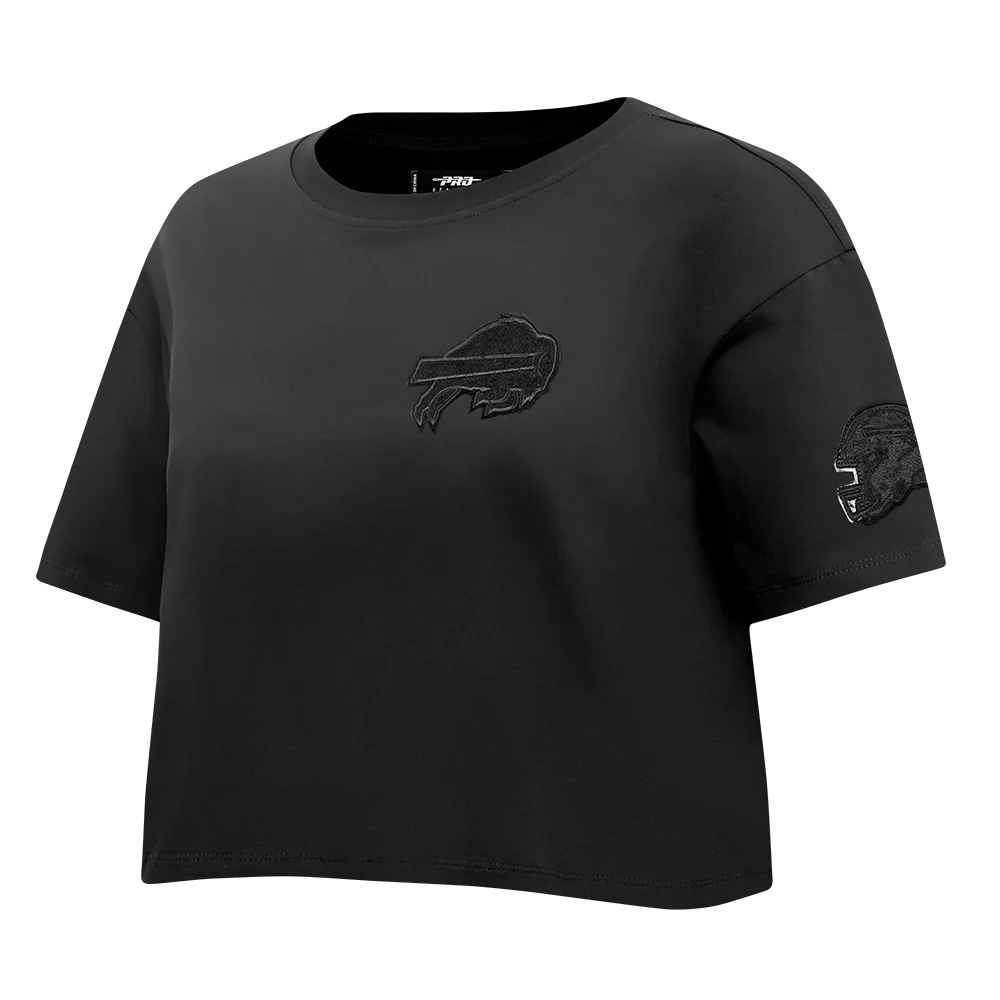 NFL BUFFALO BILLS TRIPLE BLACK WOMEN'S SINGLE JERSEY BOXY TEE (TRIPLE BLACK) - Image 2