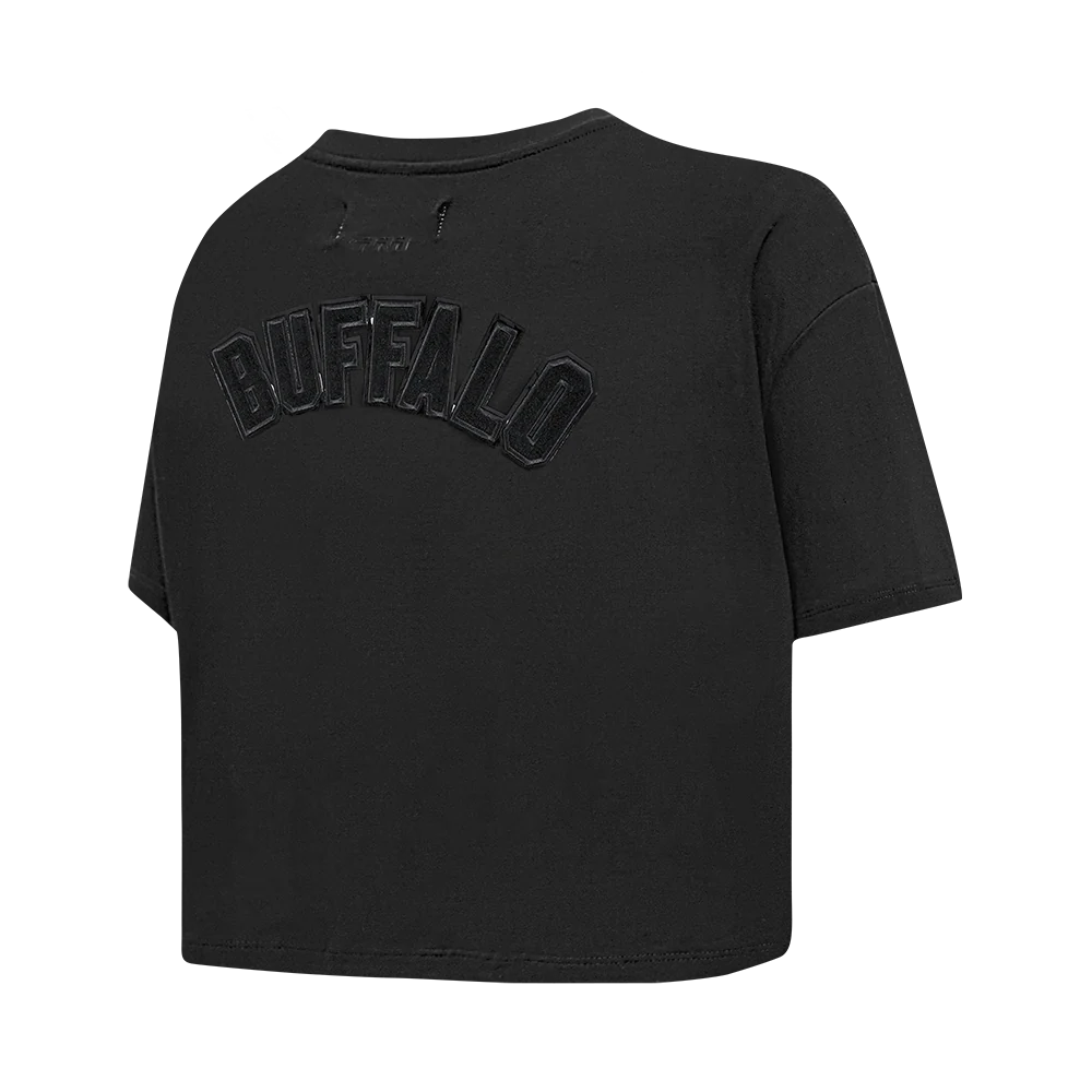 NFL BUFFALO BILLS TRIPLE BLACK WOMEN'S SINGLE JERSEY BOXY TEE (TRIPLE BLACK) - Image 4