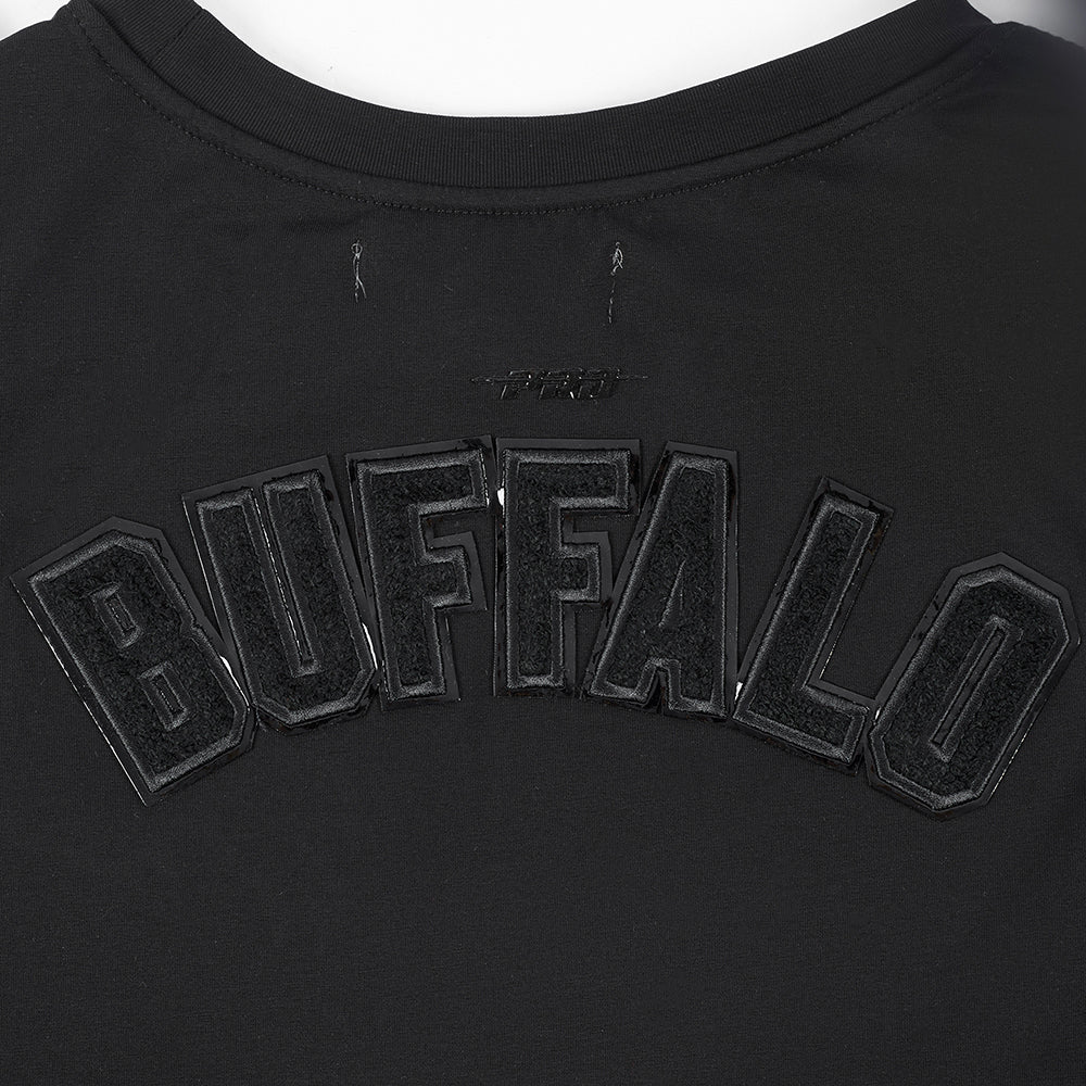 NFL BUFFALO BILLS TRIPLE BLACK WOMEN'S SINGLE JERSEY BOXY TEE (TRIPLE BLACK) - Image 6