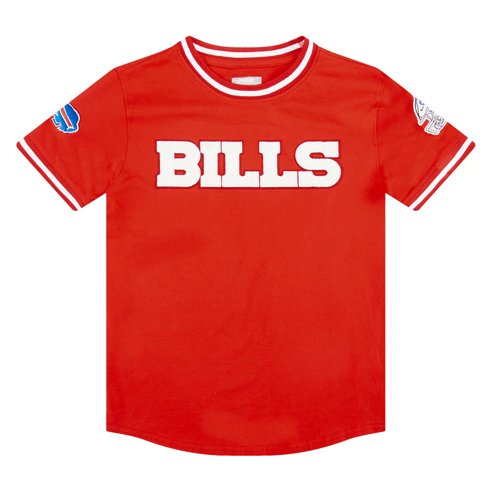 NFL BUFFALO BILLS CLASSIC BIG BOYS SHORT SLEEVE STRIPED RIB TEE (RED) - Image 3
