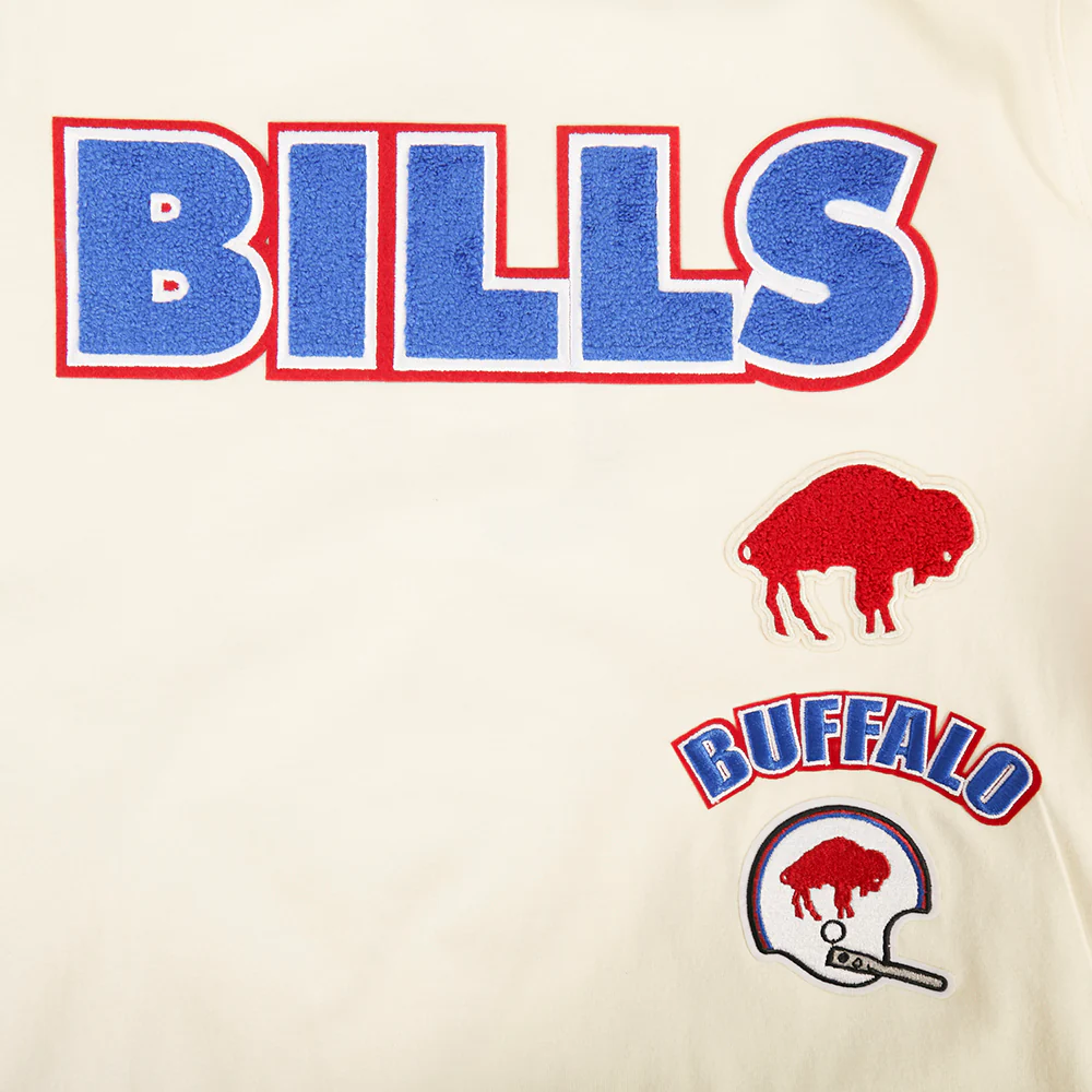 NFL BUFFALO BILLS RETRO CLASSIC BIG BOY'S SS STRIPED RIB TEE (EGGSHELL/ROYAL BLUE) - Image 7