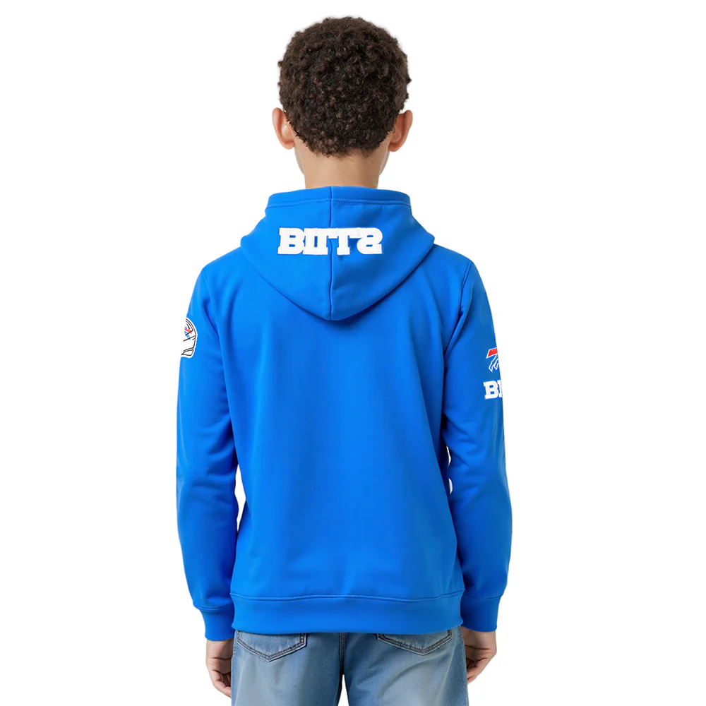 NFL BUFFALO BILLS CLASSIC BIG BOYS FLEECE PULLOVER HOODIE (ROYAL BLUE) - Image 2