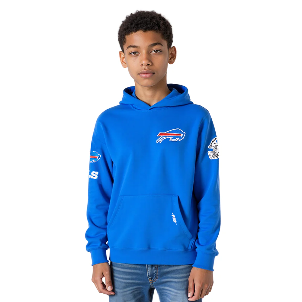 NFL BUFFALO BILLS CLASSIC BIG BOYS FLEECE PULLOVER HOODIE (ROYAL BLUE) - Image 9