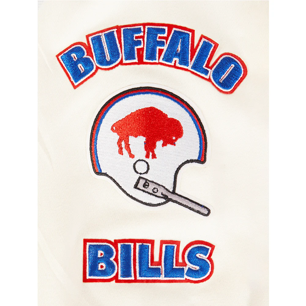 NFL BUFFALO BILLS RETRO CLASSICS BIG BOY'S RIB FLEECE PO HOODIE (EGGSHELL/ROYAL BLUE) - Image 6