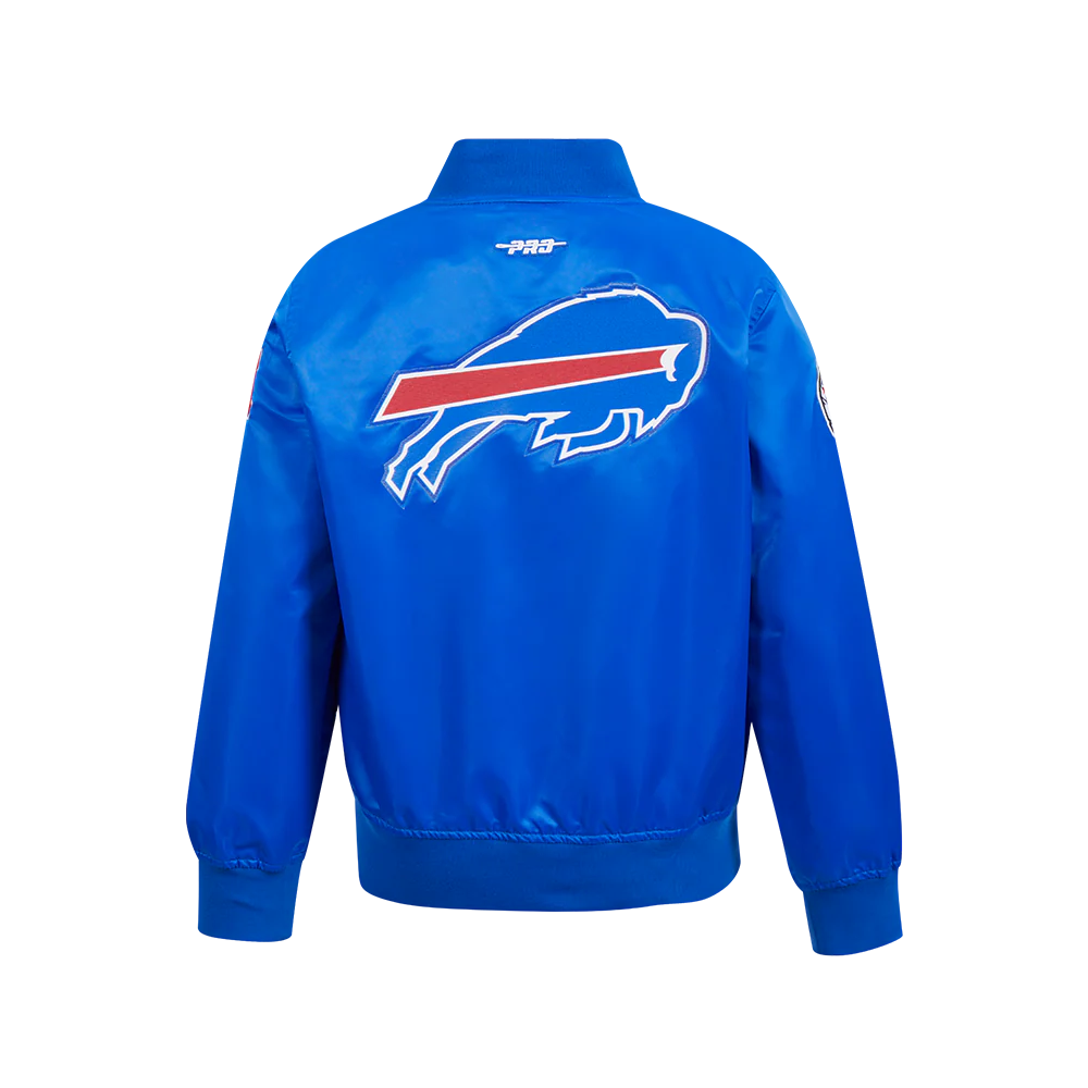 NFL BUFFALO BILLS CLASSIC BIG BOYS SATIN JACKET (ROYAL BLUE) - Image 5