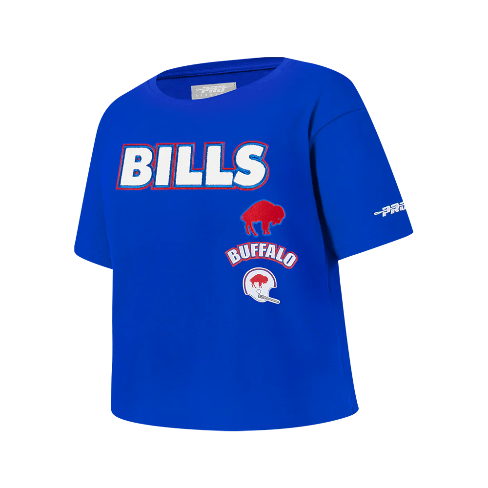 NFL BUFFALO BILLS RETRO CLASSIC BIG GIRLS SHORT SLEEVE BOXY TEE (ROYAL BLUE) - Image 2