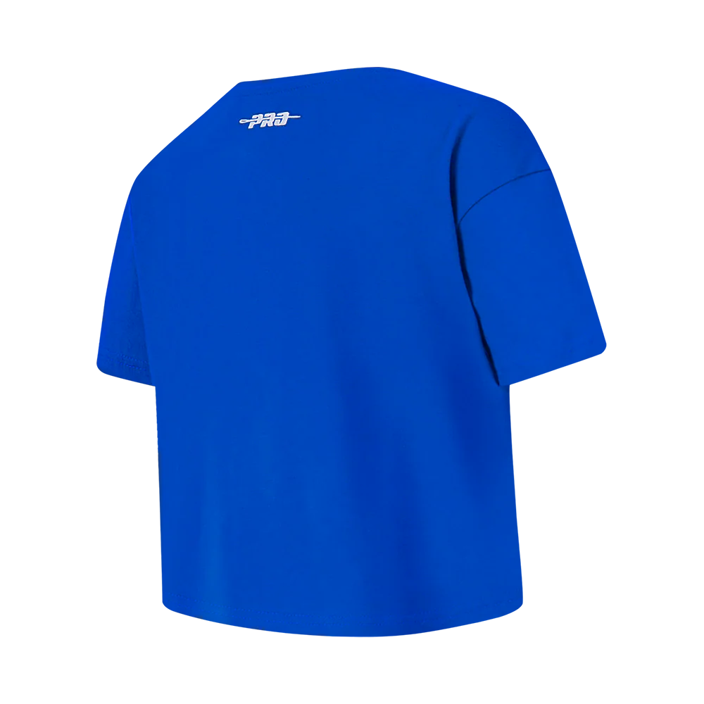 NFL BUFFALO BILLS RETRO CLASSIC BIG GIRLS SHORT SLEEVE BOXY TEE (ROYAL BLUE) - Image 4