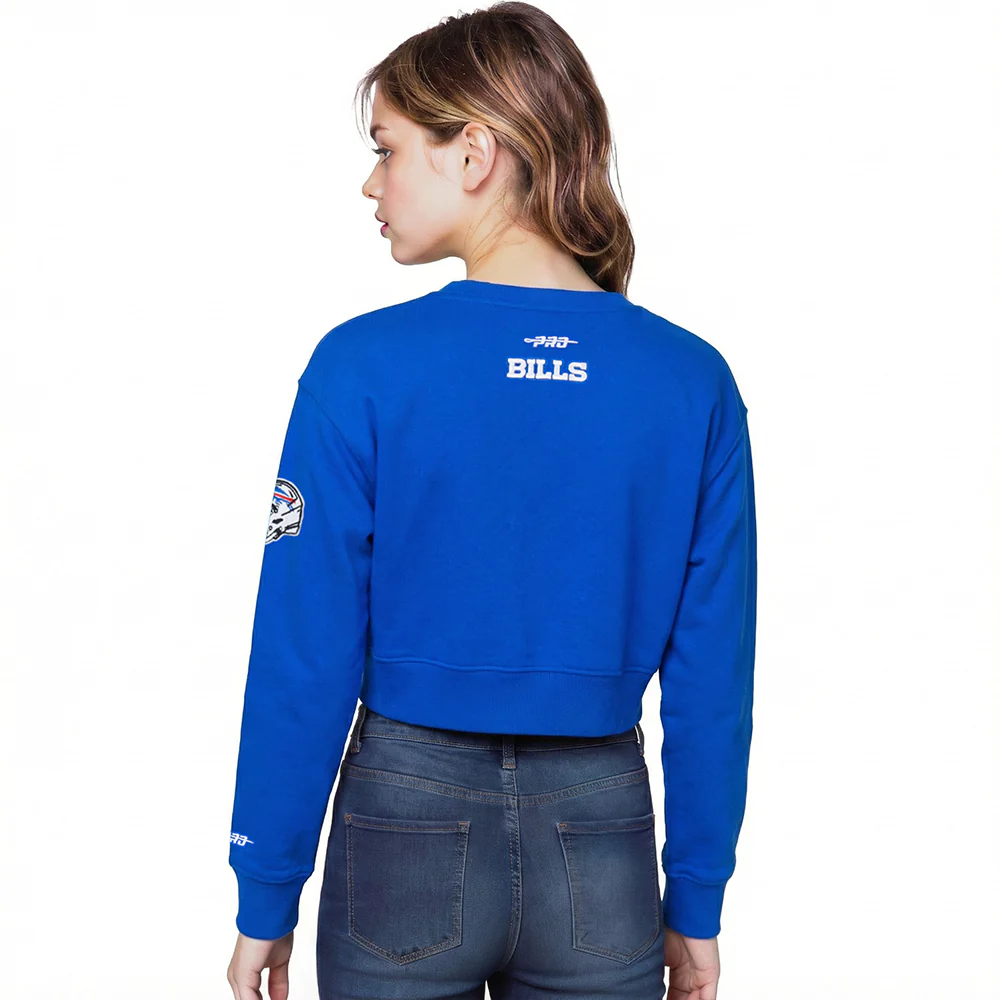 NFL BUFFALO BILLS CLASSIC BIG GIRL'S FLC CREWNECK (ROYAL BLUE) - Image 2
