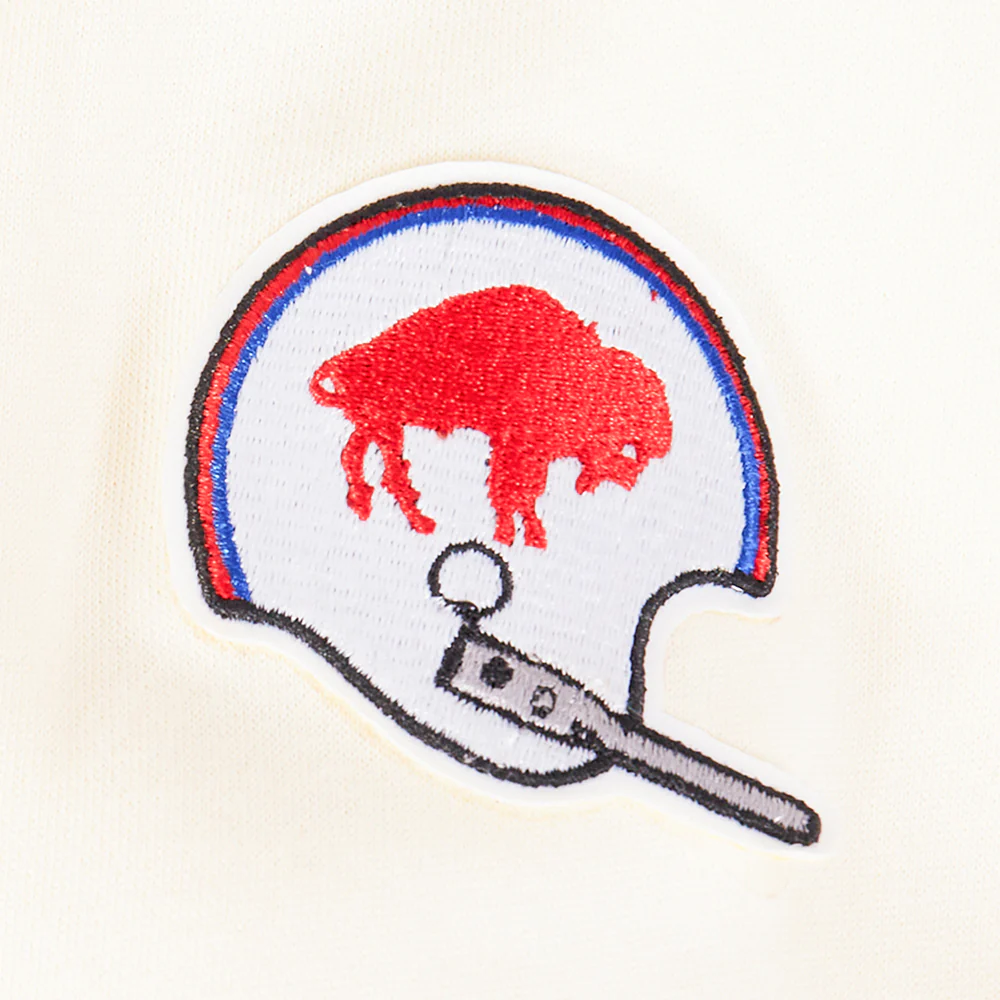 NFL BUFFALO BILLS RETRO CLASSIC BIG GIRLS RIB FLEECE CREWNECK (EGGSHELL/ROYAL BLUE) - Image 6