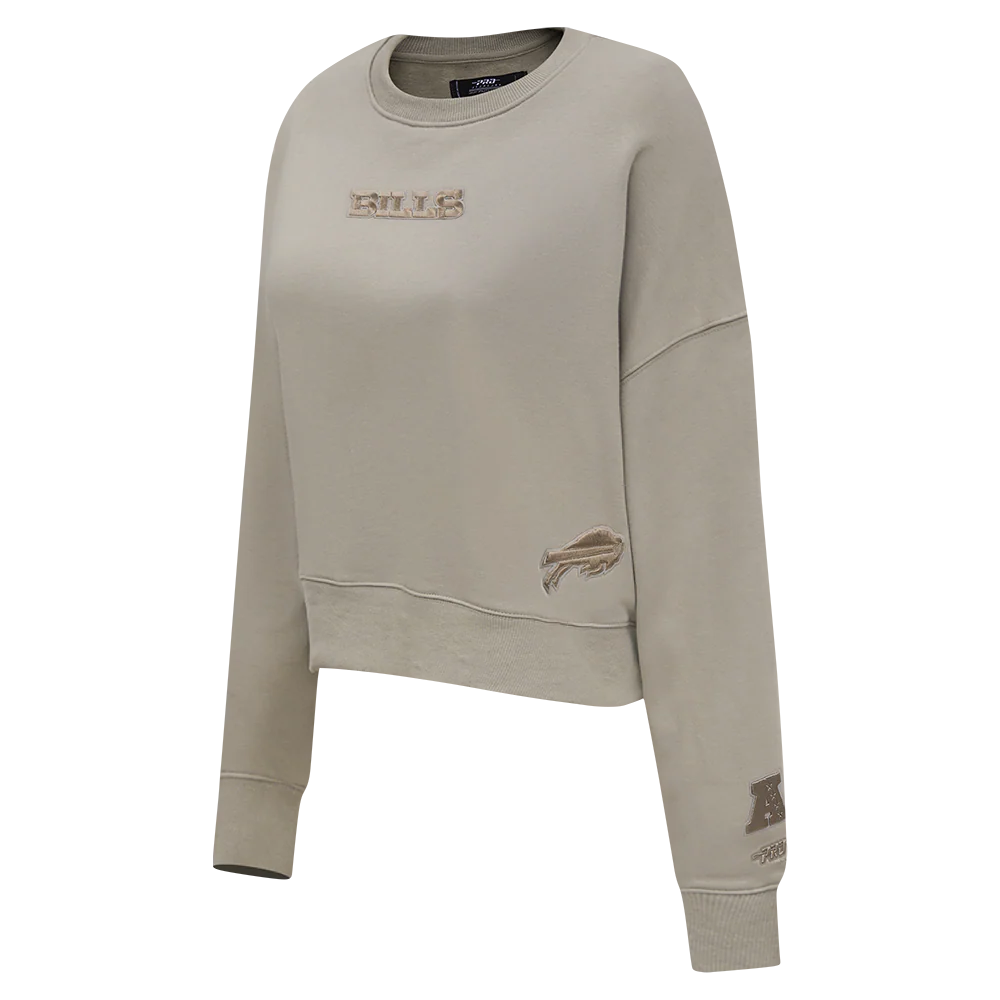 NFL BUFFALO BILLS WINGSPAN WOMEN'S FLC CREWNECK (TAUPE) - Image 4