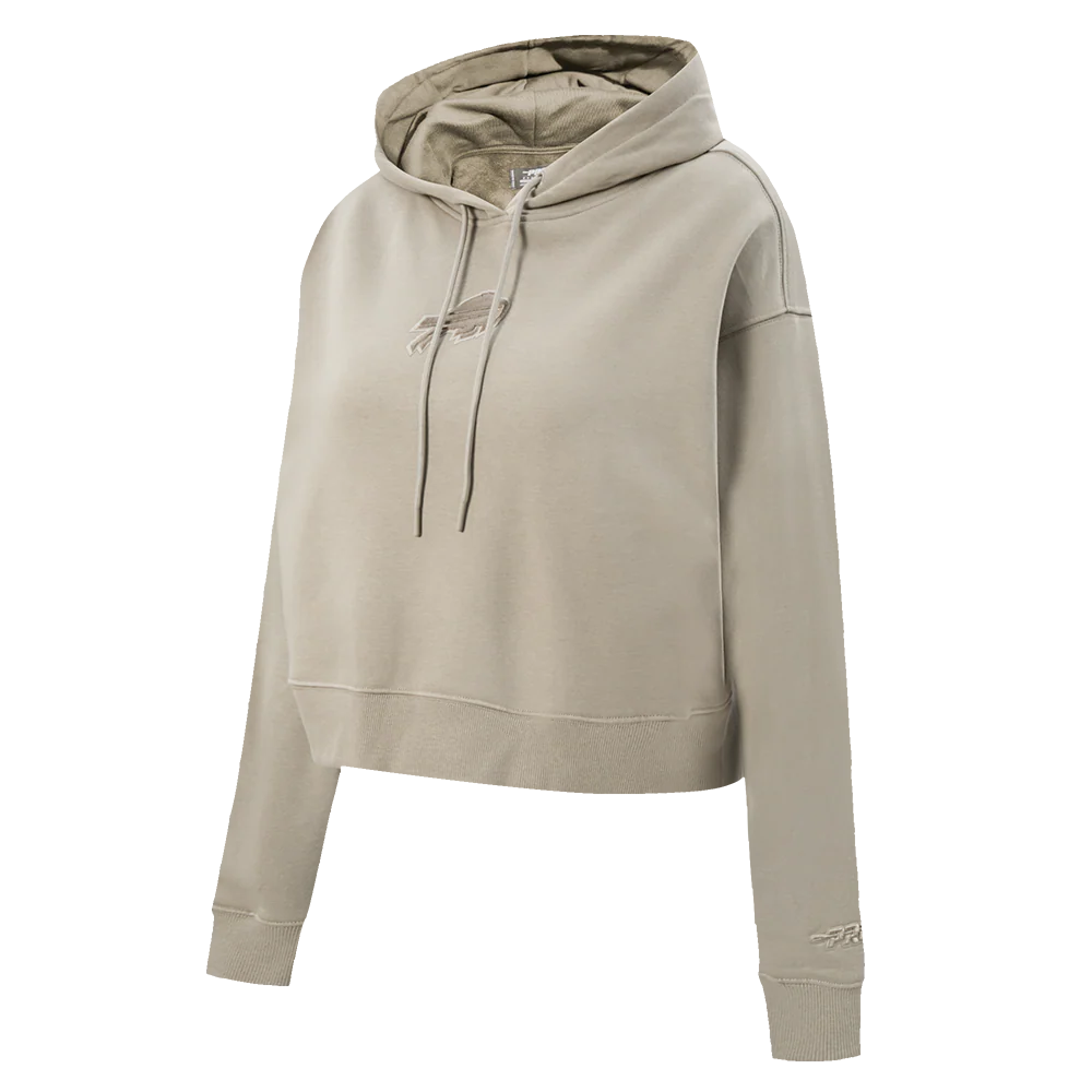 NFL BUFFALO BILLS WINGSPAN WOMEN'S FLC CROPPED PO HOODIE (TAUPE) - Image 4
