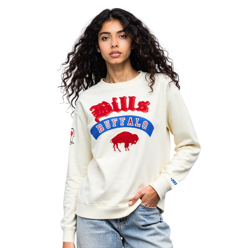 NFL BUFFALO BILLS BEST OF WOMEN'S STANDARD FLC CREWNECK (EGGSHELL) - Image 2