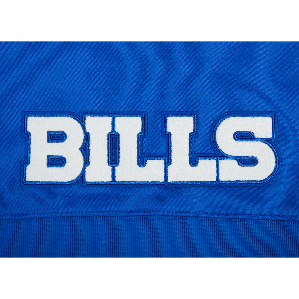 NFL BUFFALO BILLS JOSH ALLEN #17 CLASSIC PNN WOMEN'S FLC CROPPED PO HOODIE (ROYAL BLUE) - Image 6