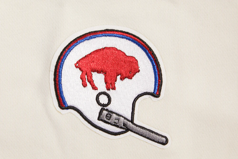 NFL BUFFALO BILLS RETRO CLASSIC WOMEN'S CROPPED PULLOVER HOODIE (EGGSHELL/ROYAL BLUE) - Image 7