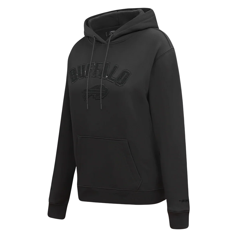 NFL BUFFALO BILLS TRIPLE BLACK WOMEN'S FLEECE PULLOVER HOODIE (TRIPLE BLACK WOMEN'S) - Image 2