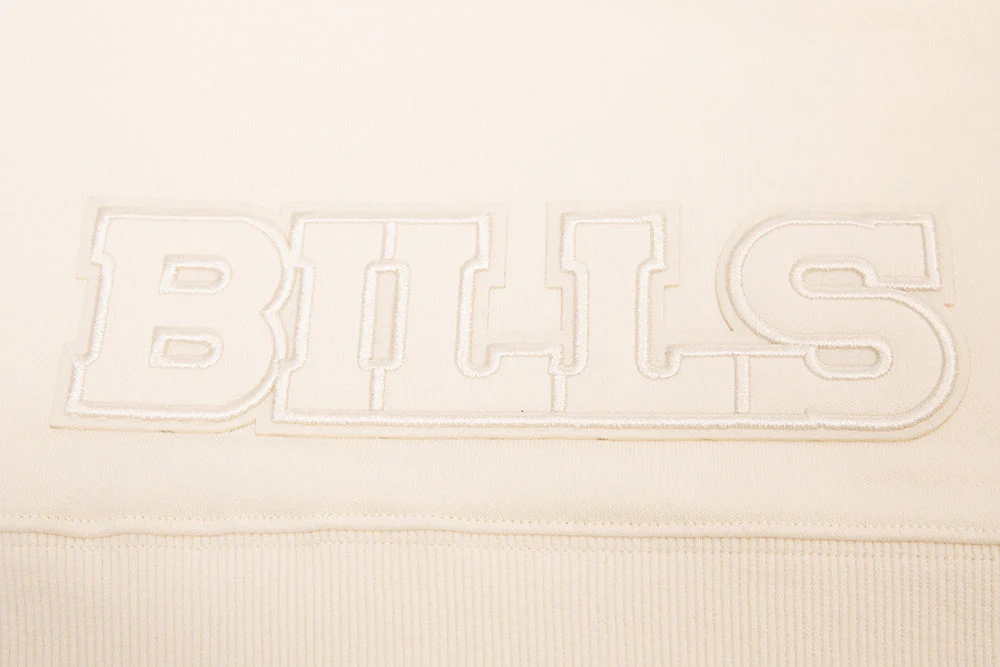 NFL BUFFALO BILLS NEUTRAL CROPPED WOMEN'S PULLOVER HOODIE (EGGSHELL) - Image 6