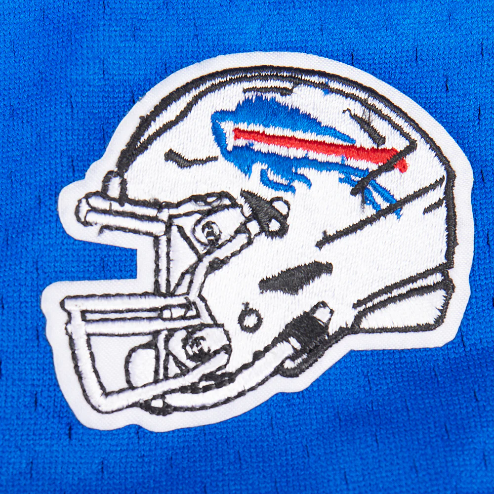 NFL BUFFALO BILLS CLASSIC LITTLE BOYS MESH BUTTON DOWN SHIRT (ROYAL BLUE/RED) - Image 5