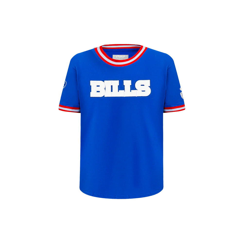 NFL BUFFALO BILLS CLASSIC LITTLE BOYS SHORT SLEEVE STRIPED RIB TEE (ROYAL BLUE/RED) - Image 3