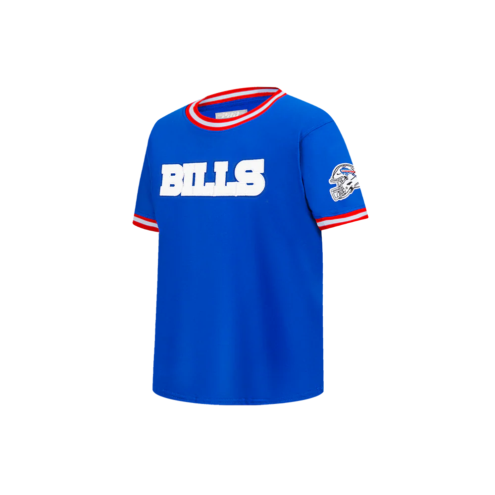 NFL BUFFALO BILLS CLASSIC LITTLE BOYS SHORT SLEEVE STRIPED RIB TEE (ROYAL BLUE/RED) - Image 4