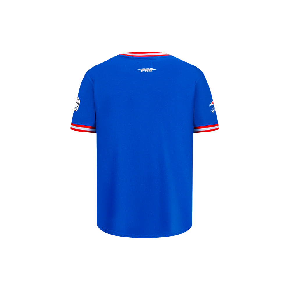NFL BUFFALO BILLS CLASSIC LITTLE BOYS SHORT SLEEVE STRIPED RIB TEE (ROYAL BLUE/RED) - Image 5