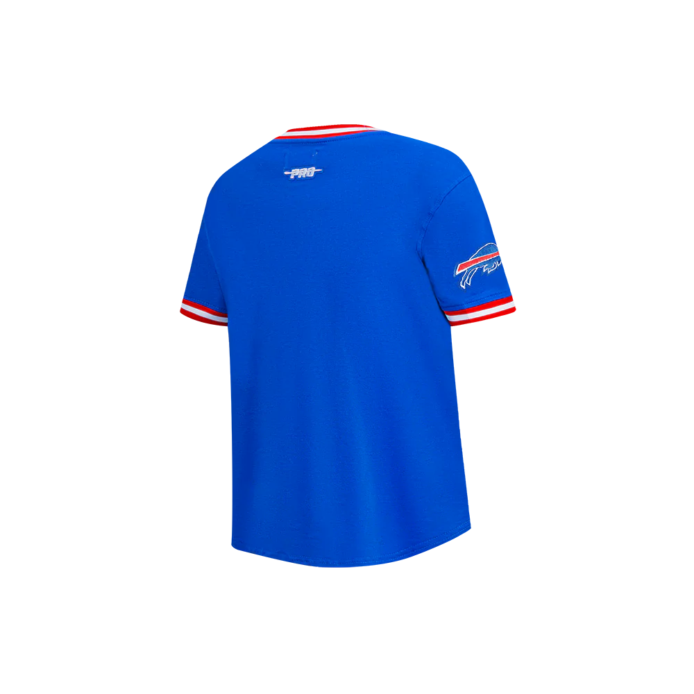 NFL BUFFALO BILLS CLASSIC LITTLE BOYS SHORT SLEEVE STRIPED RIB TEE (ROYAL BLUE/RED) - Image 6