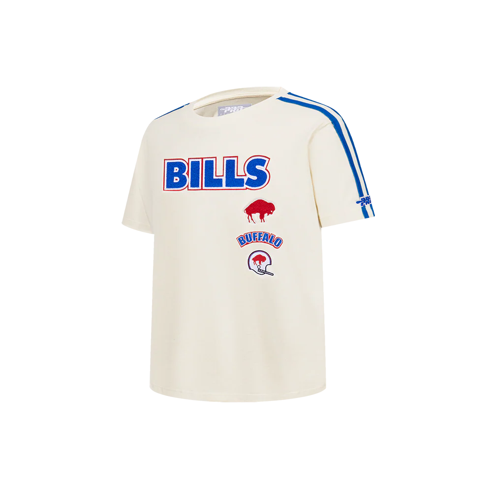 NFL BUFFALO BILLS RETRO CLASSIC LITTLE BOYS SHORT SLEEVE TAPING TEE (EGGSHELL/ROYAL BLUE) - Image 4