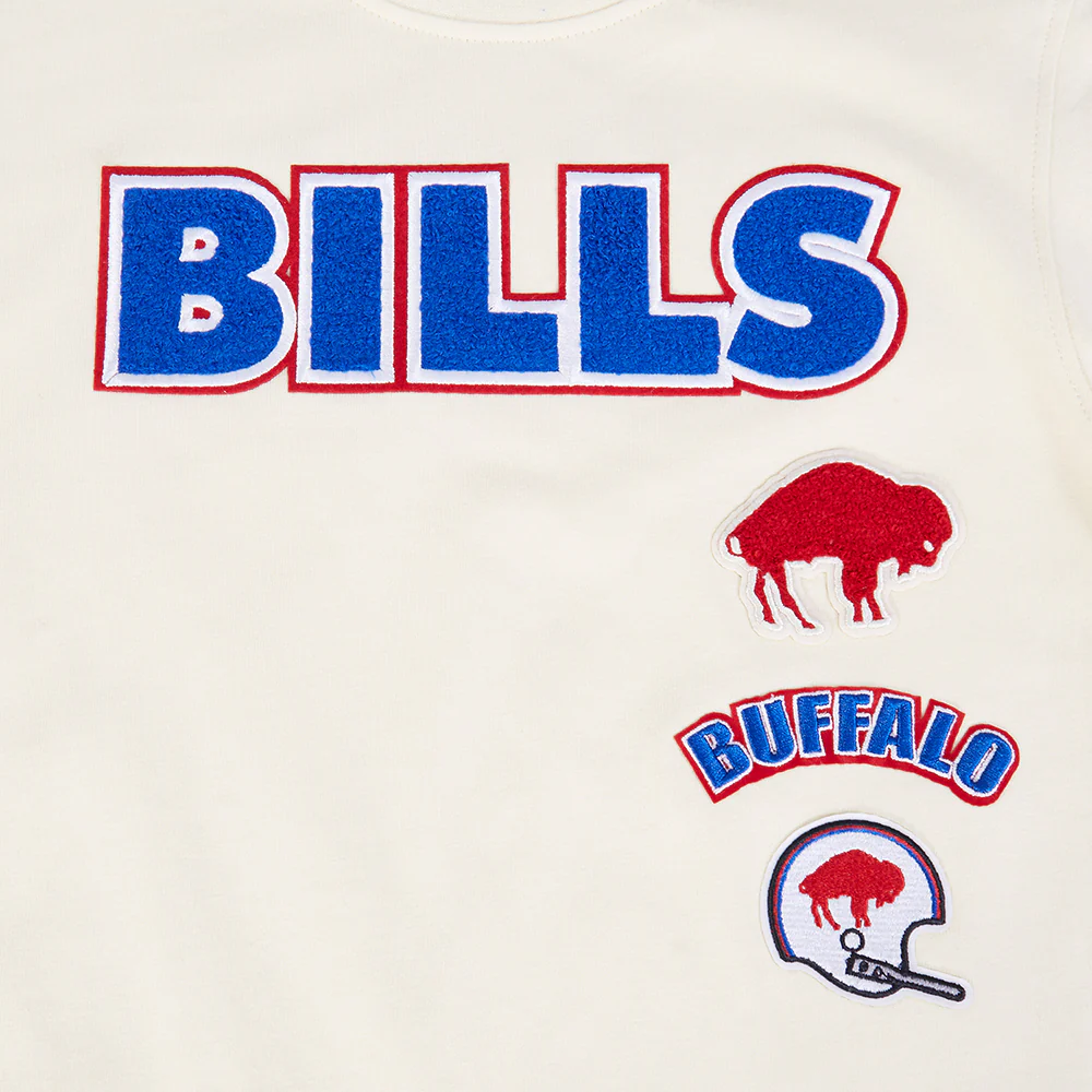 NFL BUFFALO BILLS RETRO CLASSIC LITTLE BOYS SHORT SLEEVE TAPING TEE (EGGSHELL/ROYAL BLUE) - Image 7