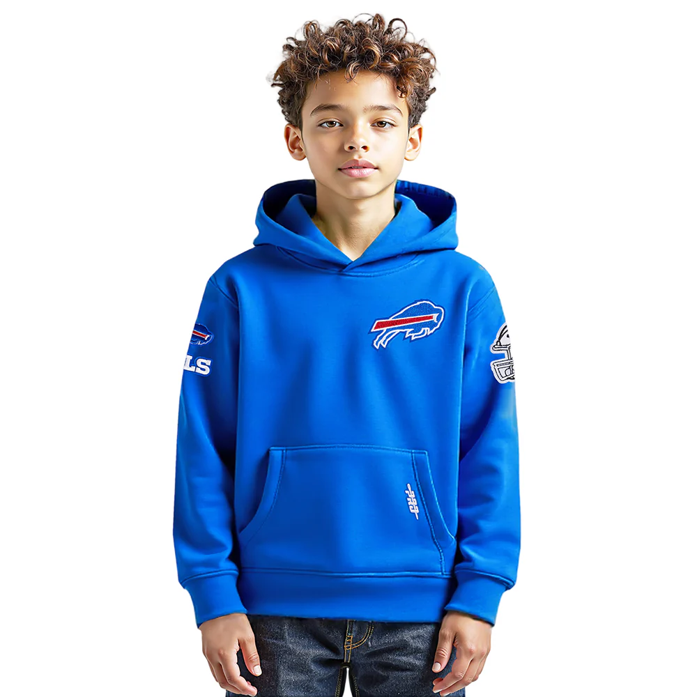 NFL BUFFALO BILLS CLASSIC LITTLE BOYS FLEECE PULLOVER HOODIE (ROYAL BLUE)