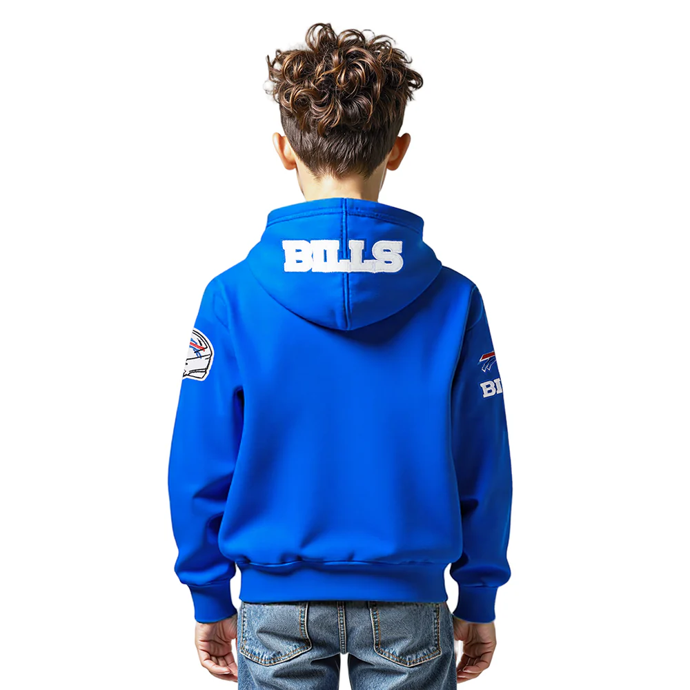 NFL BUFFALO BILLS CLASSIC LITTLE BOYS FLEECE PULLOVER HOODIE (ROYAL BLUE) - Image 2