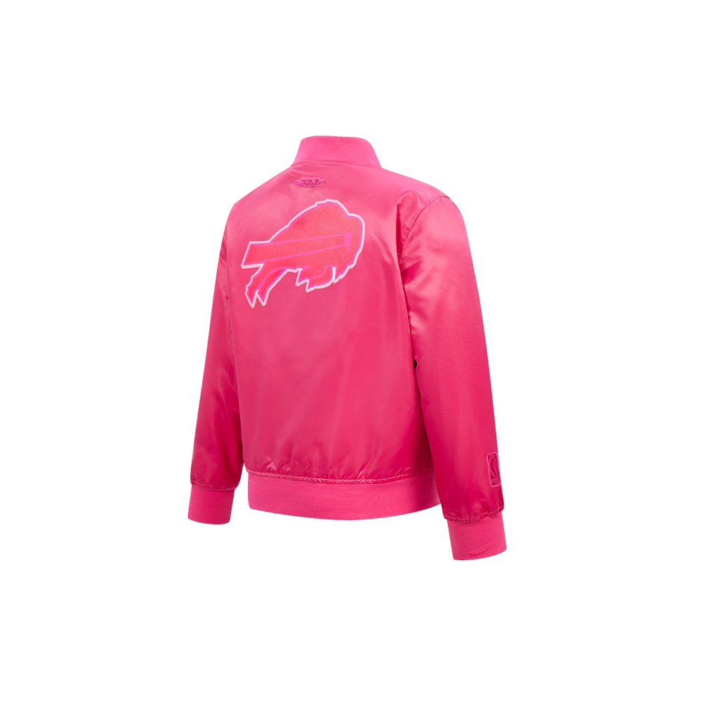 NFL BUFFALO BILLS TRIPLE PINK LITTLE GIRLS SATIN JACKET (BEETROOT PURPLE) - Image 6