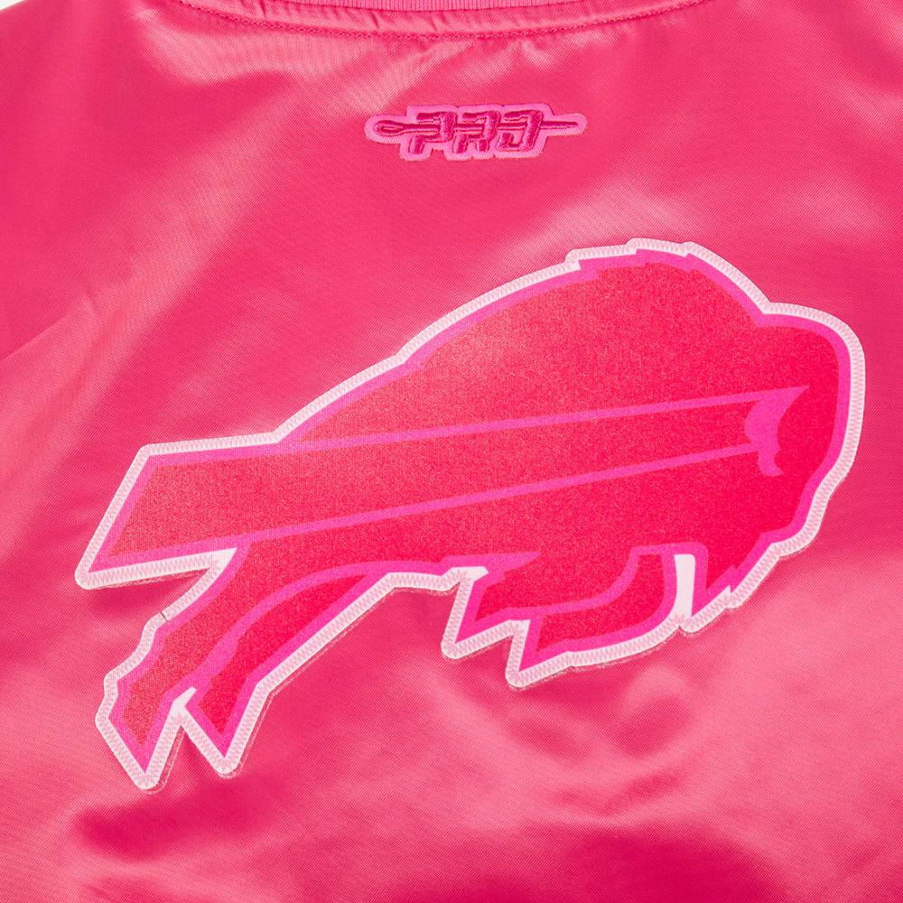 NFL BUFFALO BILLS TRIPLE PINK LITTLE GIRLS SATIN JACKET (BEETROOT PURPLE) - Image 7