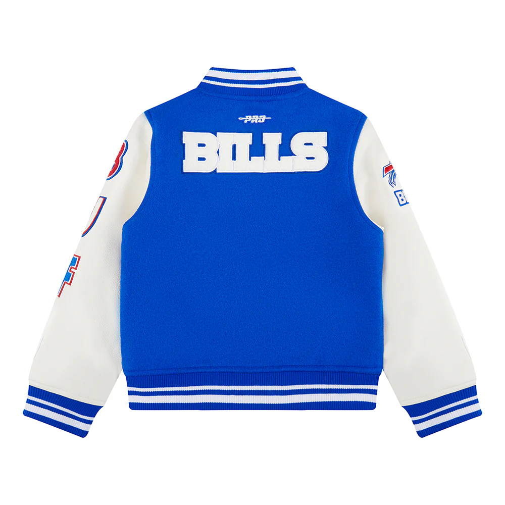 NFL BUFFALO BILLS CLASSIC LITTLE BOYS WOOL VARSITY JACKET (ROYAL BLUE/WHITE) - Image 13