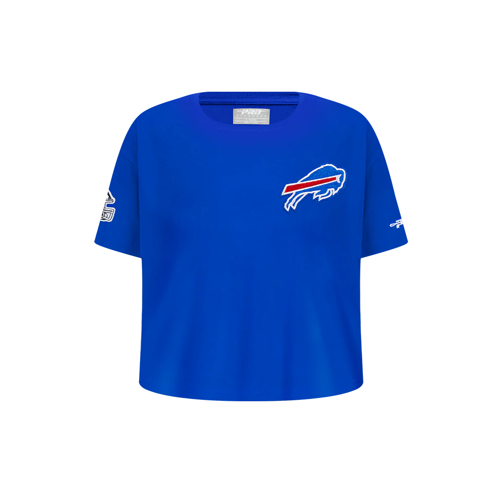 NFL BUFFALO BILLS CLASSIC LITTLE GIRLS SHORT SLEEVE BOXY TEE (ROYAL BLUE)