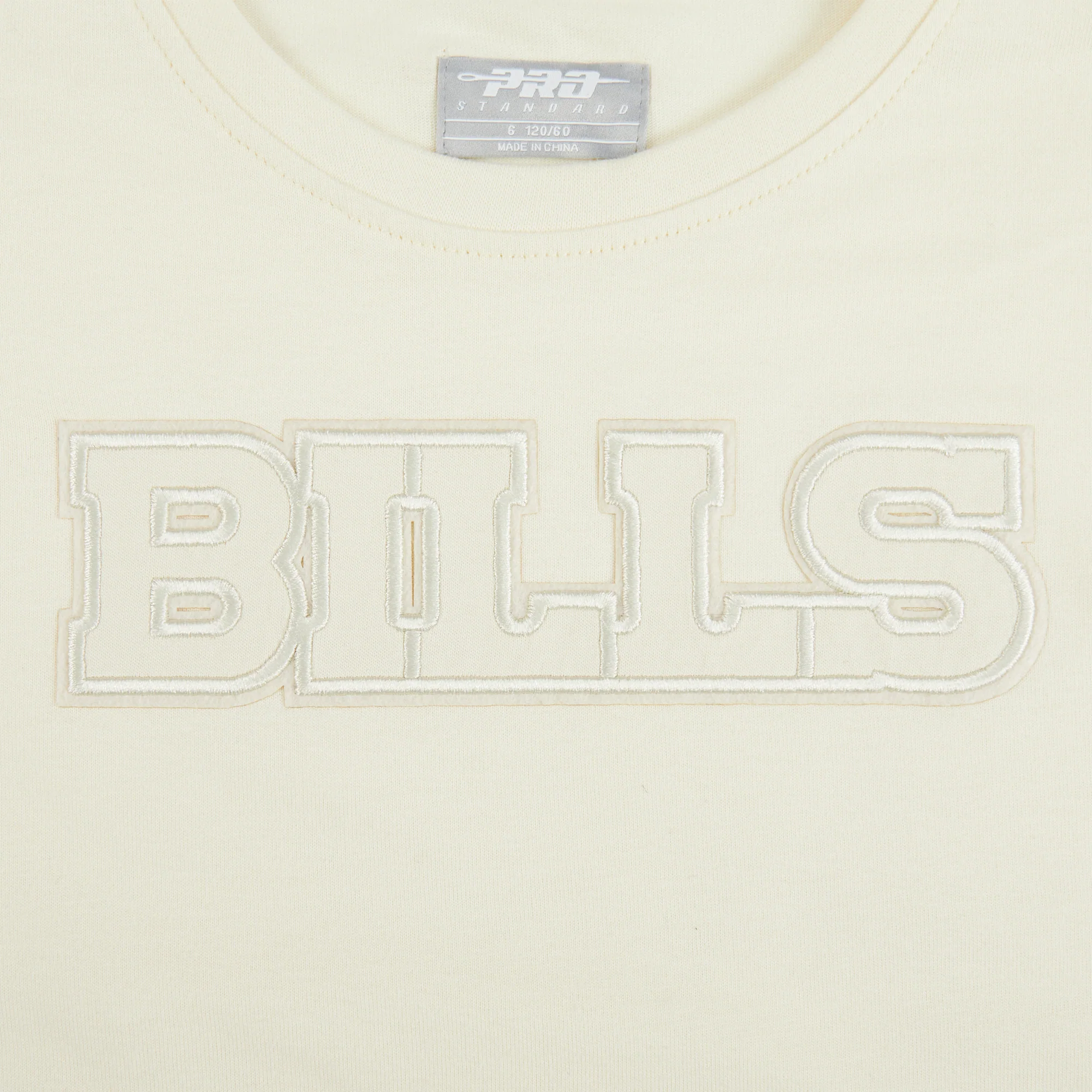 NFL BUFFALO BILLS NEUTRAL LITTLE GIRLS SHORT SLEEVE BOXY TEE (EGGSHELL) - Image 8